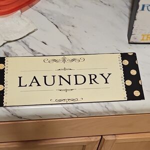 Hobby Lobby Cream and Black Laundry Wall Art